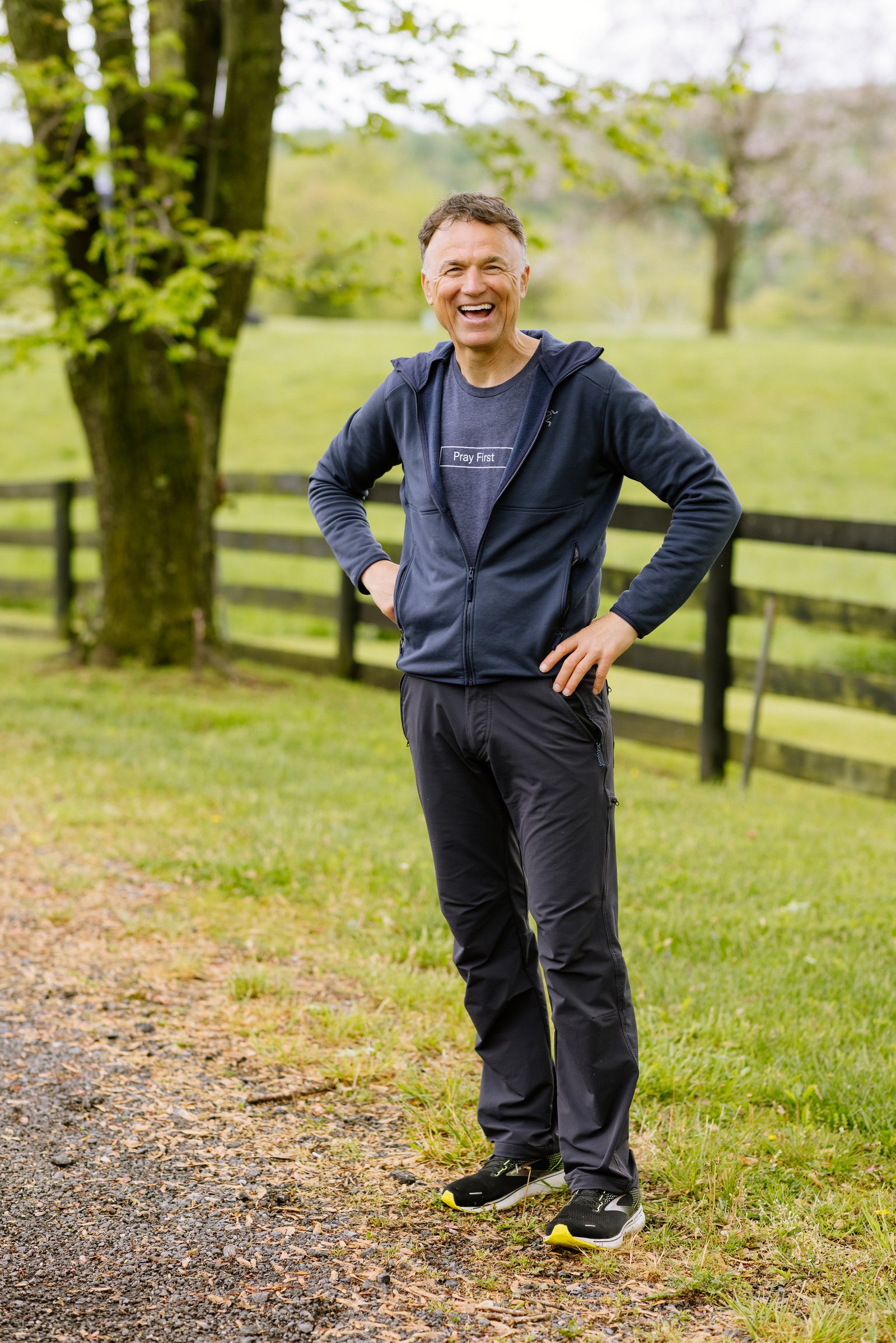 Bob Perry on a walking path